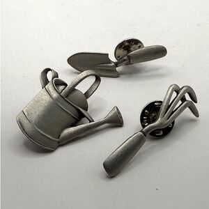 Vintage JJ Jonette‎ Garden Tool Brooch – Whimsical Collectible Pin - Lot of 3